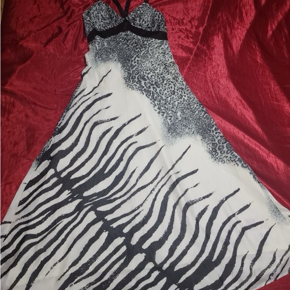 Black and White Animal Print Dress